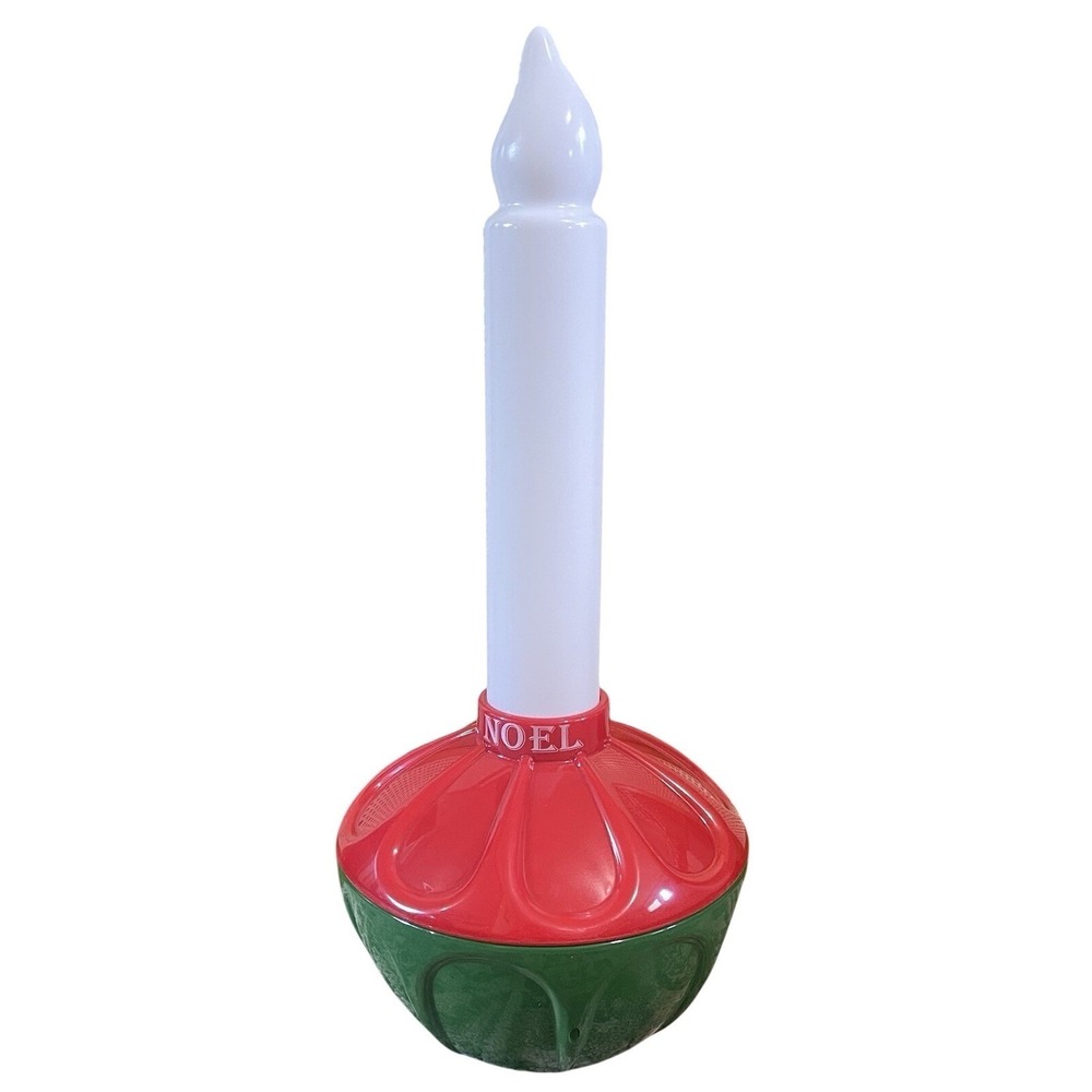 Mr Christmas 24 in Bubble Light Up Candle Blow Mold Noel Yard Outdoor Green Red